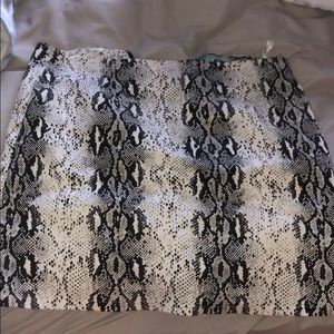 Snake skin mini skirt